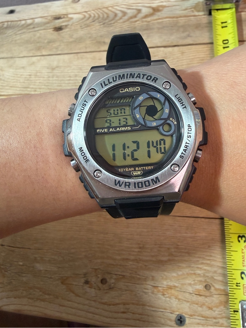 Casio Black and Silver Digital Illuminator Watch